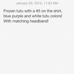 Frozen tutu with a 5 on shirt