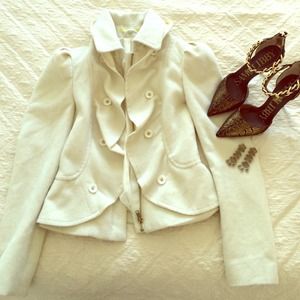 Cream Ruffle Jacket