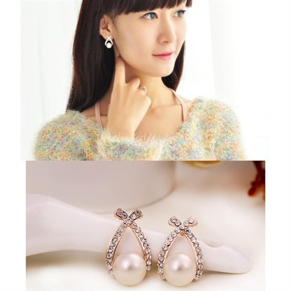 🌹Noble pearl silver earring🌹 - Picture 3 of 3