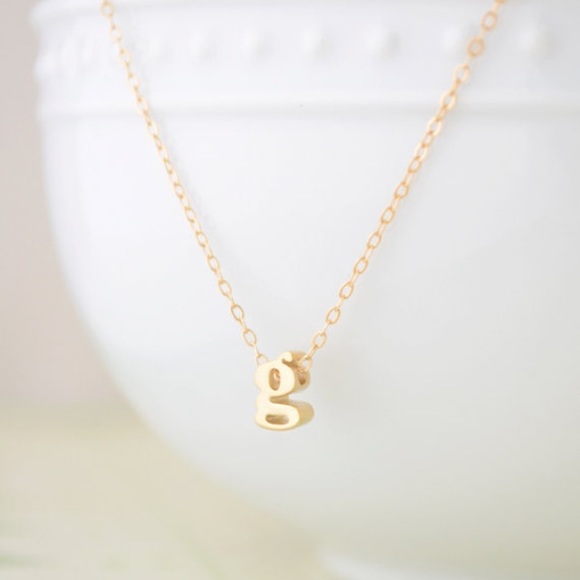 CUSTOM lowercase INITIAL NECKLACE - Picture 4 of 5