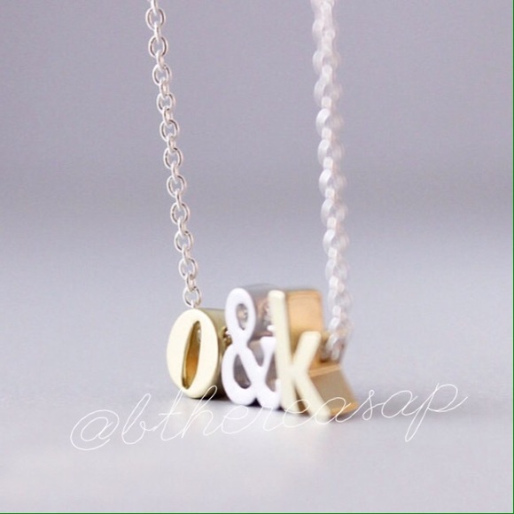 CUSTOM lowercase INITIAL NECKLACE - Picture 2 of 5