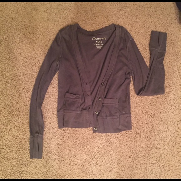 **SOLD**Grey Cardigan Sweater