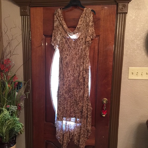 Leopard Chiffon Dress - Picture 1 of 3