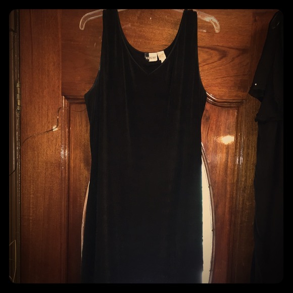 Sleeveless Black Dress with Fringe - Picture 1 of 2