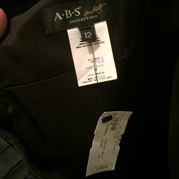 ABS by Allen Schwartz black ballgown - Picture 2 of 3