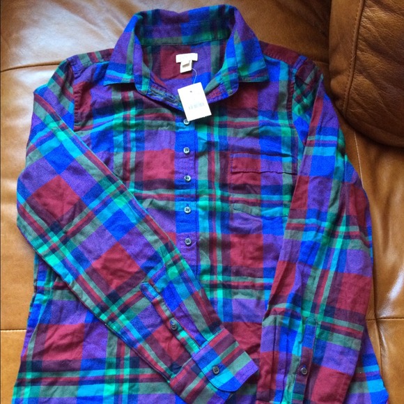 Plaid J. Crew button up