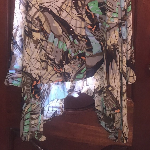 Multicolored Chiffon Dress - Picture 2 of 3