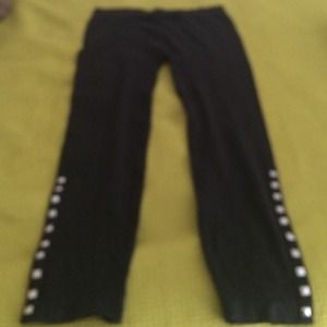 Thick inc studded on bottom of each left tights