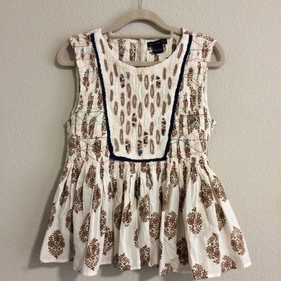 Let It Be peplum boho blouse