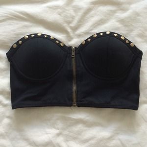 Black bandeau bathings suit
