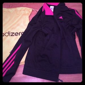 Addidas zip up and bag