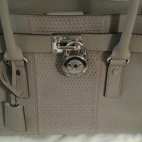 ****SOLD***********Michael Kors pearl grey studded - Picture 2 of 4