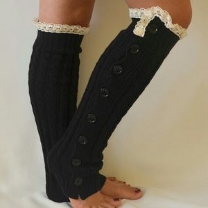 Lace Trimmed Leg Warmers
