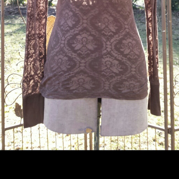 SOLD Brown see thru top - Picture 2 of 4