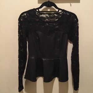 Leather and lace top! Peplum!