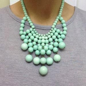 Pastel blue link necklace