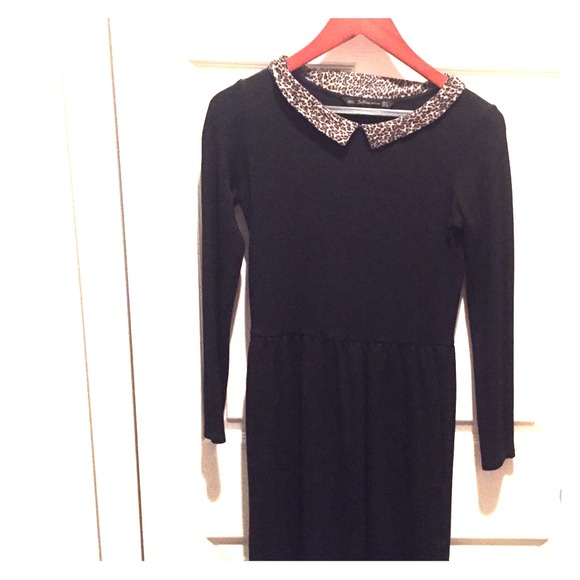Long sleeve Zara dress with leopard collar - Picture 1 of 3