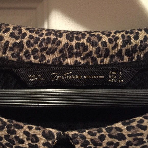 Long sleeve Zara dress with leopard collar - Picture 3 of 3