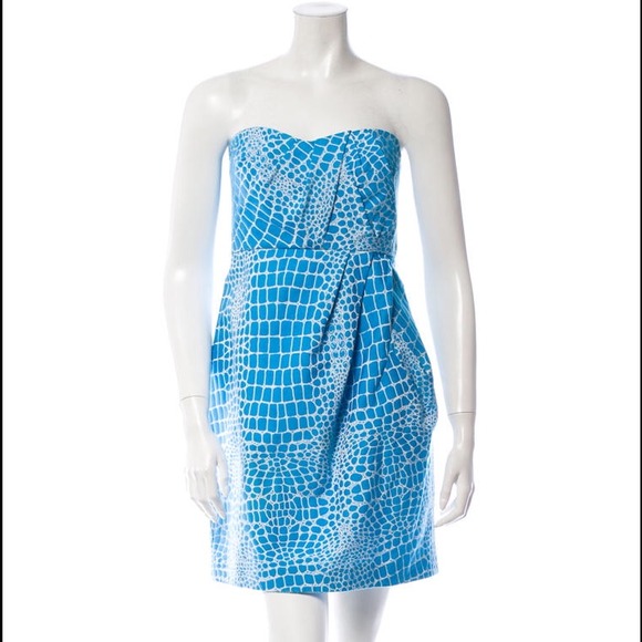Tibi Dresses & Skirts - Tibi Blue Crocodile Print Dress