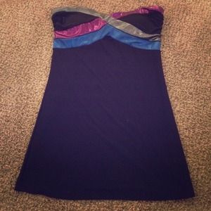 Strapless black top with colored top