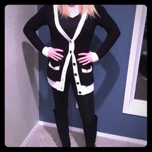 Black and white sweater