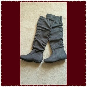 Grey  Boots