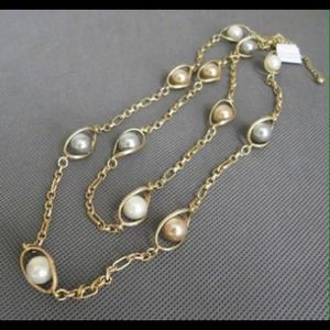 🐫SaleTodayOnly! Lia sophia necklace pearl NWT