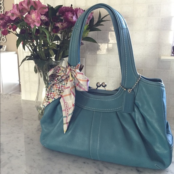 *SOLD* Authentic Blue Coach Handbag