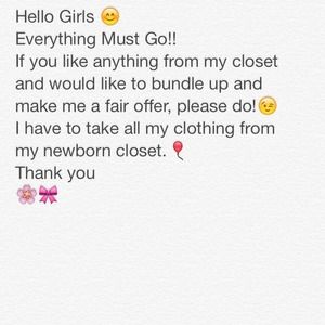 Everything Must Go!!😉🎈🍼🎀