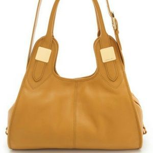Rachel Zoe Lucas Orange Leather Hobo Bag