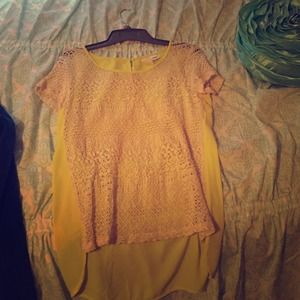 Lace yellow blouse