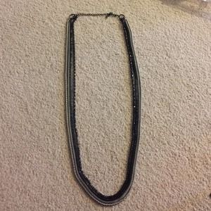 NEW black & silver necklace