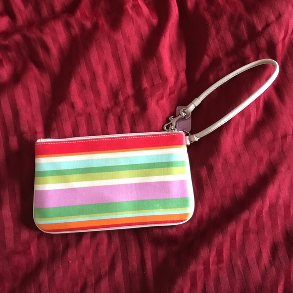 Multi colored coach wristlet! - Picture 2 of 4