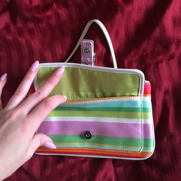 Multi colored coach wristlet! - Picture 4 of 4