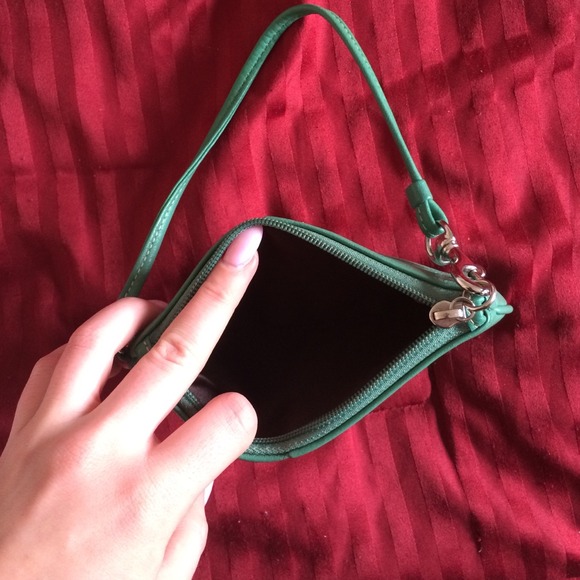 Small green coach wristlet! - Picture 3 of 3