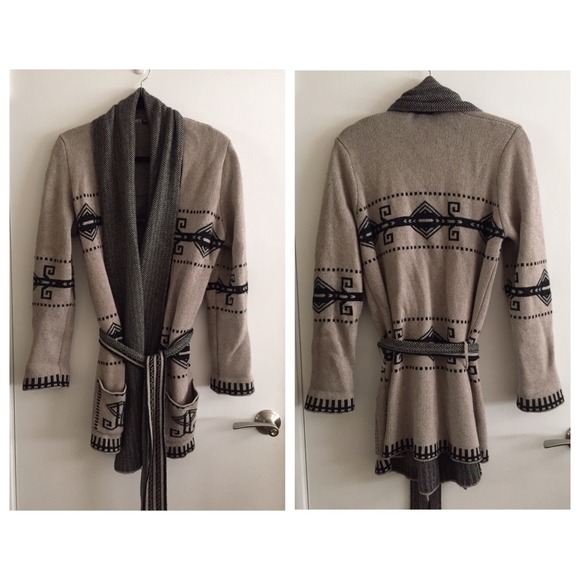 Brandy Melville Tribal Wrap Sweater