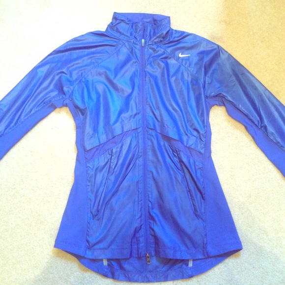 Nike thin blue windbreaker track jacket