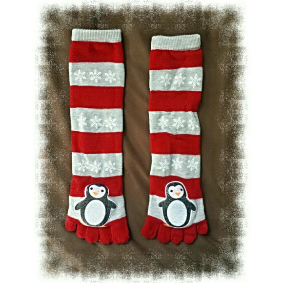 Striped Penguin Toe Socks