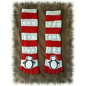 Striped Penguin Toe Socks