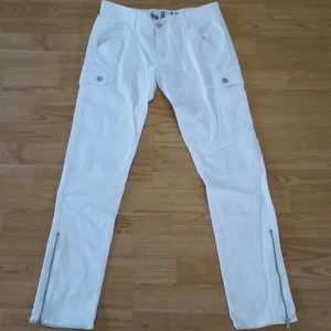 White cargo skinny jeans