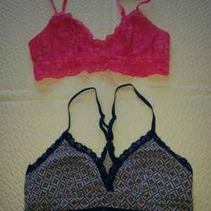 Lace trimmed cami tops