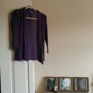 Plum Cinched Shoulder Sweater