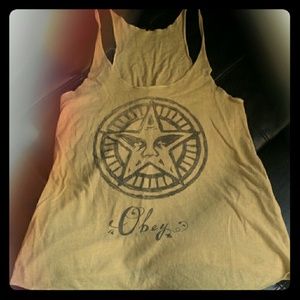 Obey racer back tank top