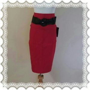 Red Pencil Skirt