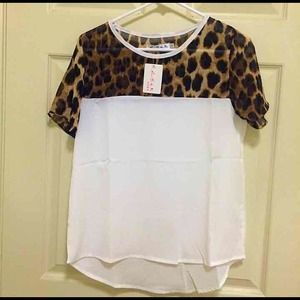 Chiffon cheetah top