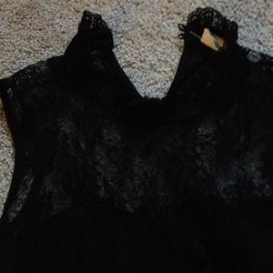 black dress with lace