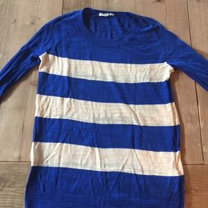 Madewell stripe blue and beige sweater