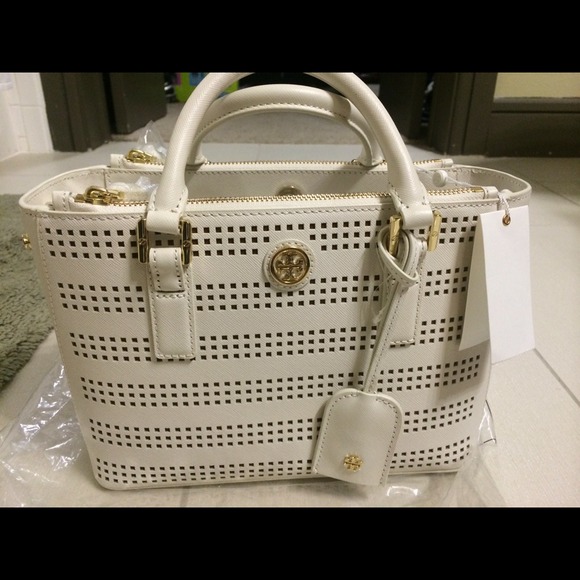 New Tory Burch Robinson Perforated Tote
