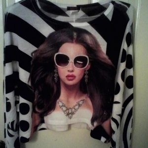 Very sexy long sleeve graphic shirt
