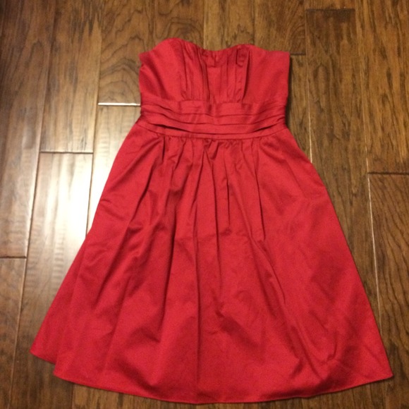 David's Bridal red tea length dress 8